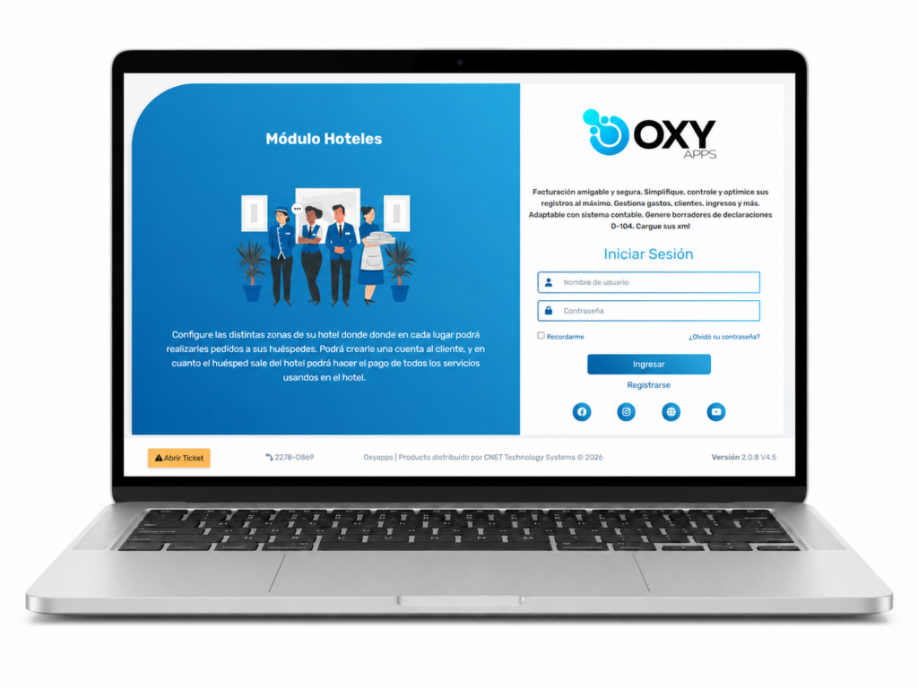 Pantalla oxy empresarial